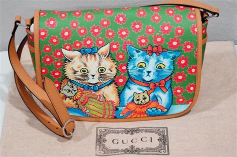 gucci louis wain|Gucci x Louis Wain Cat Print Messenger Bag .